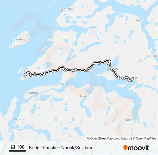 100 Bus Line Map