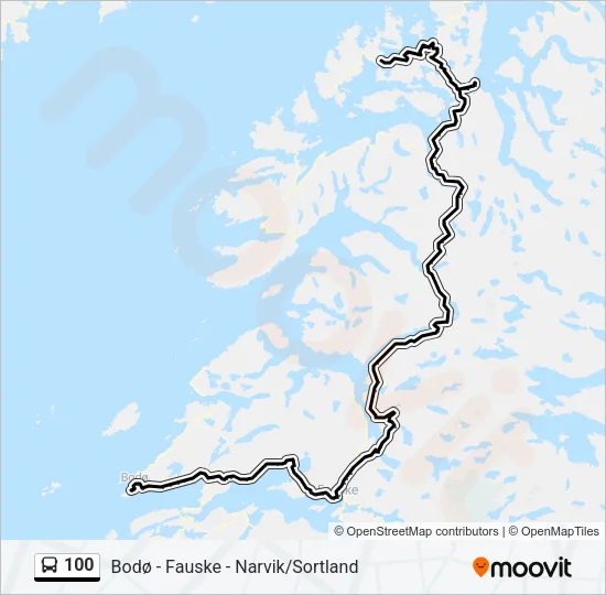 100 Bus Line Map