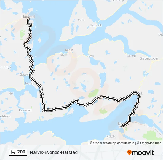 200 Bus Line Map