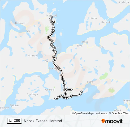 200 Bus Line Map