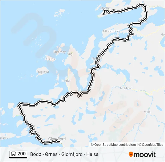 200 Bus Line Map