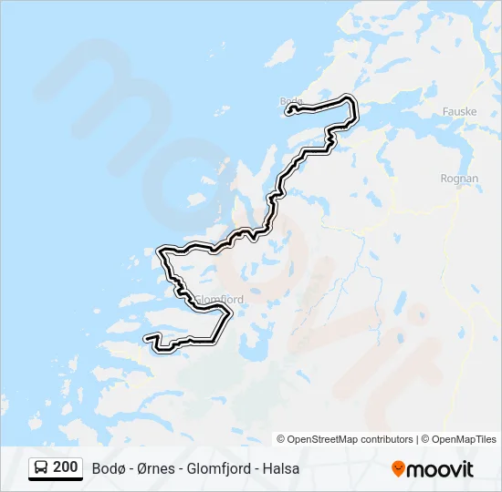 200 Bus Line Map