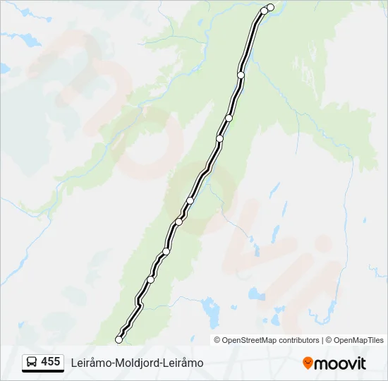 455 Bus Line Map