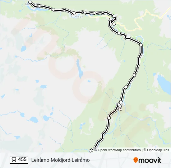 455 Bus Line Map