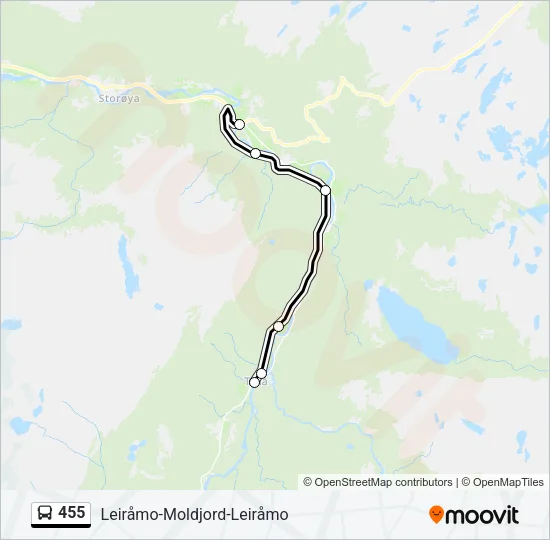 455 Bus Line Map