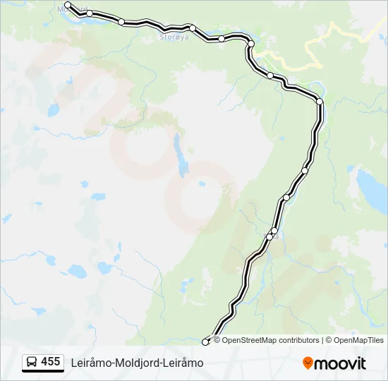 455 Bus Line Map