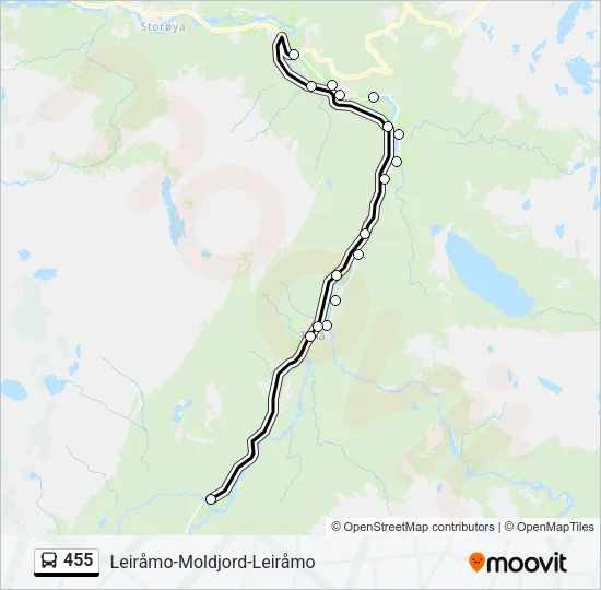 455 Bus Line Map