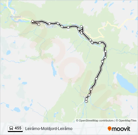 455 Bus Line Map