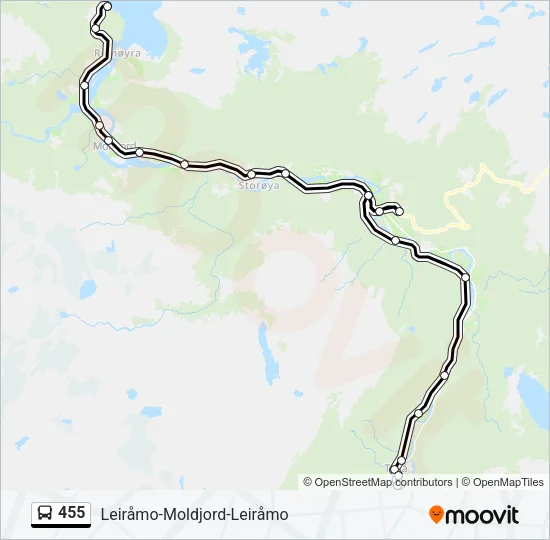 455 Bus Line Map
