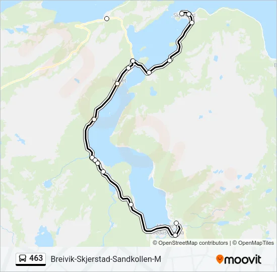 463 Bus Line Map
