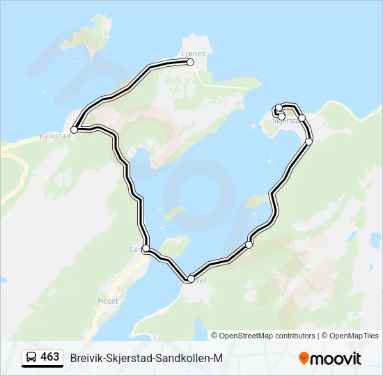 463 Bus Line Map