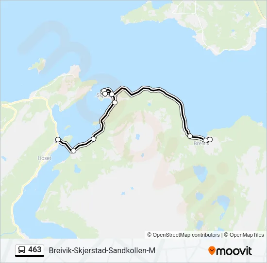 463 Bus Line Map