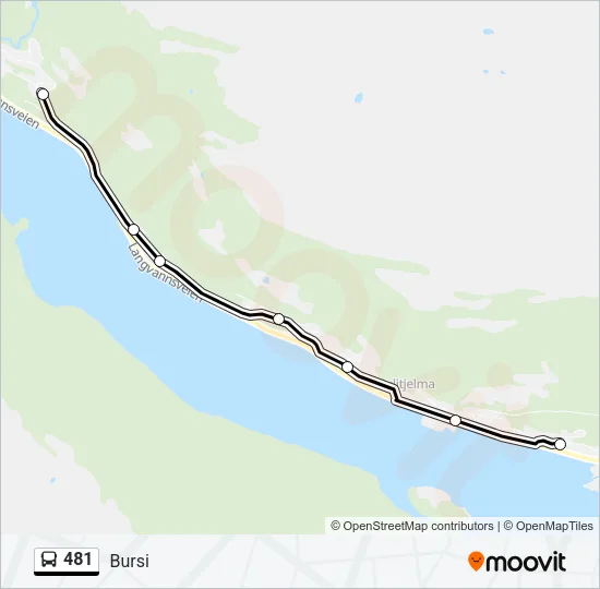 481 Bus Line Map