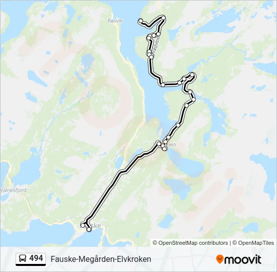 494 Bus Line Map