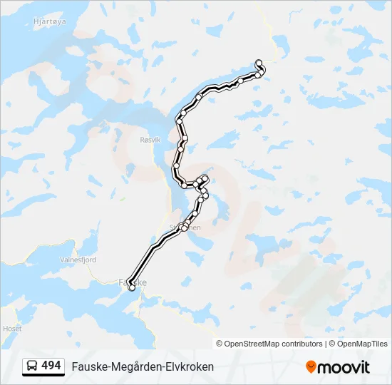 494 Bus Line Map