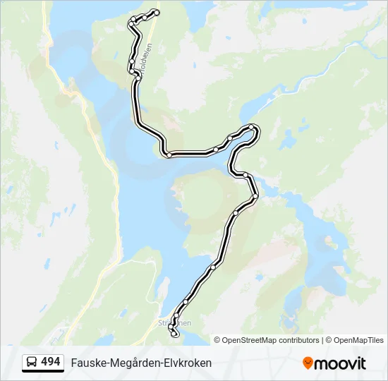 494 Bus Line Map