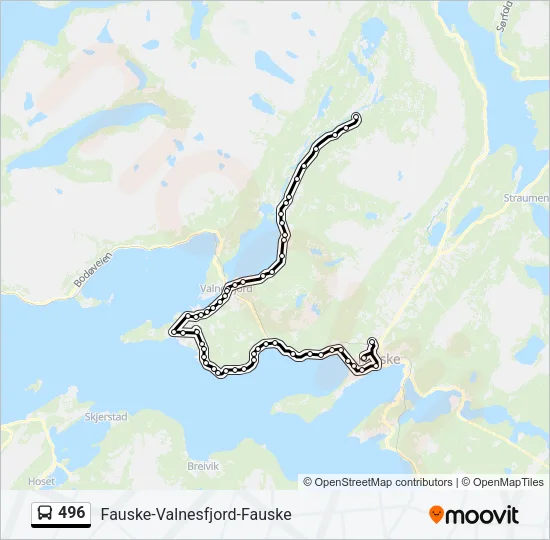 496 Bus Line Map