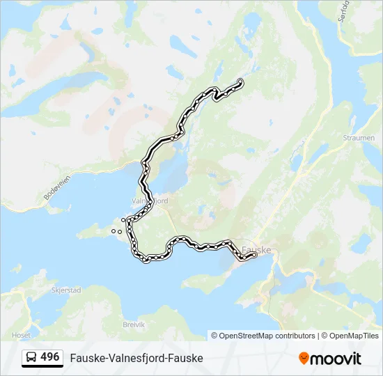496 Bus Line Map