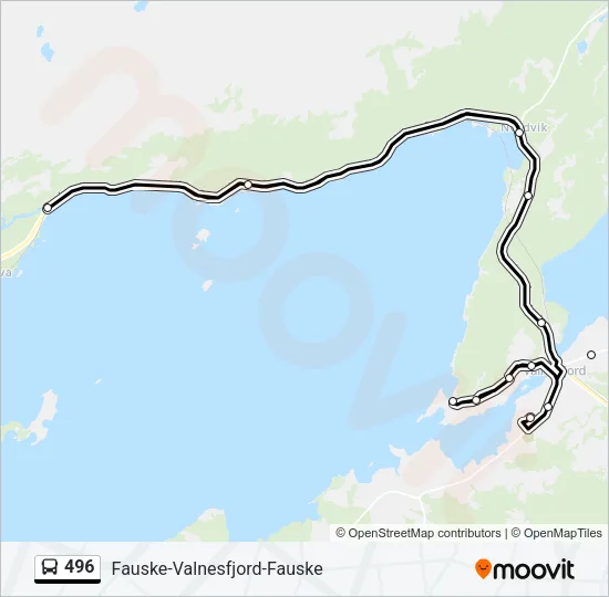 496 Bus Line Map