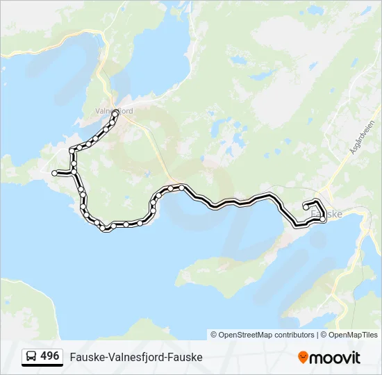 496 Bus Line Map