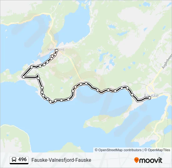496 Bus Line Map