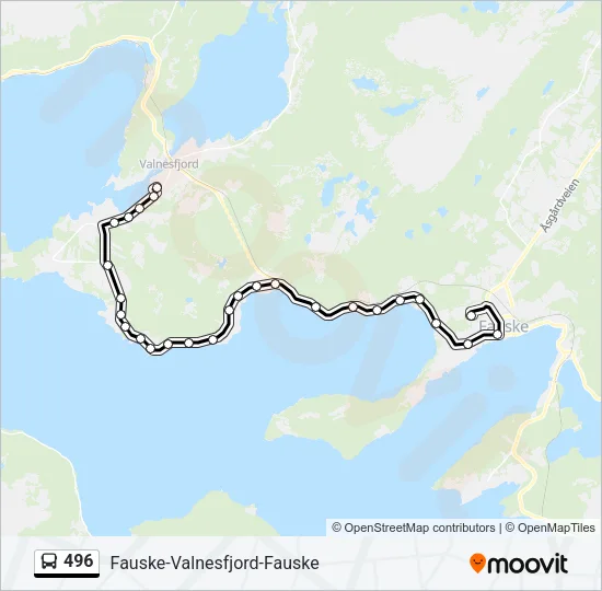 496 Bus Line Map