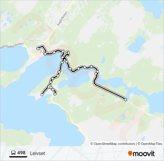 498 Bus Line Map
