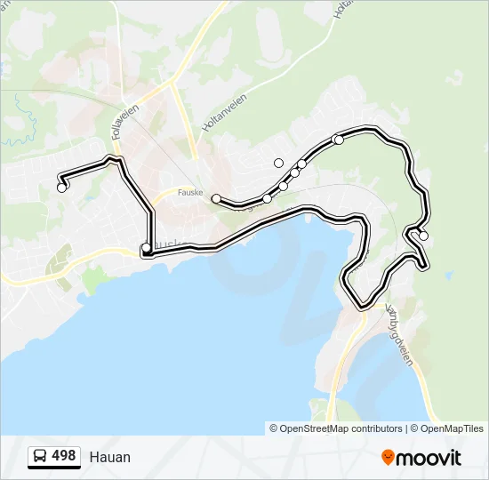 498 Bus Line Map