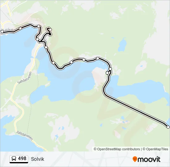 498 Bus Line Map