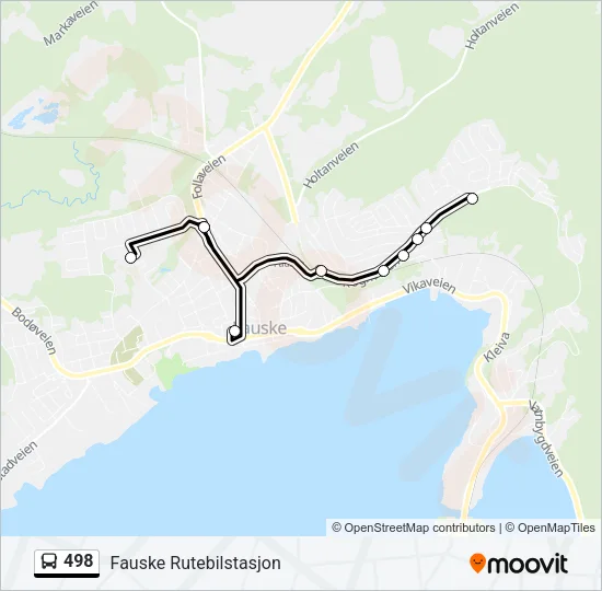 498 Bus Line Map