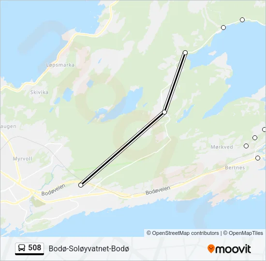 508 Bus Line Map