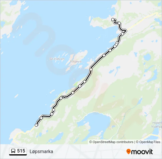 515 Bus Line Map