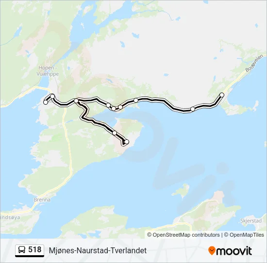 518 Bus Line Map