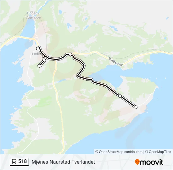 518 Bus Line Map