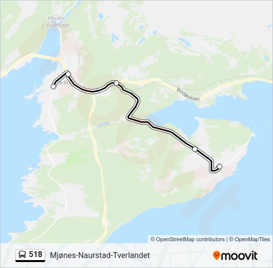 518 Bus Line Map