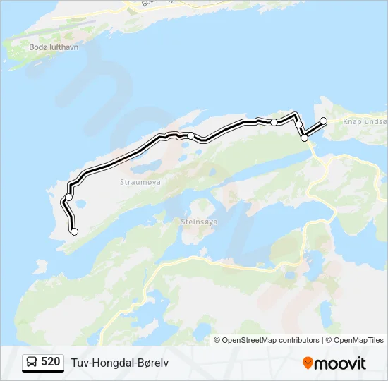 520 Bus Line Map