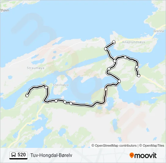 520 Bus Line Map