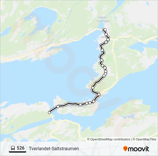 526 Bus Line Map