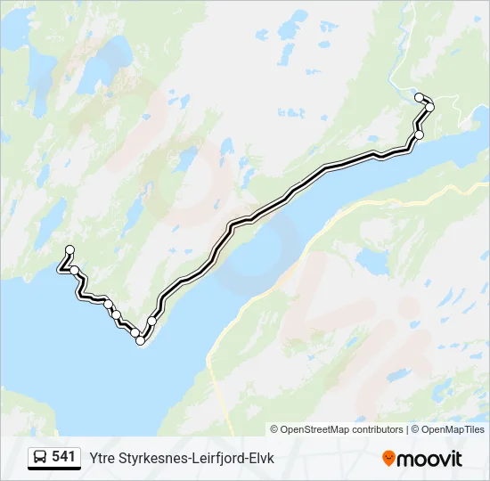 541 Bus Line Map