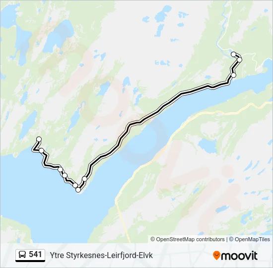 541 Bus Line Map