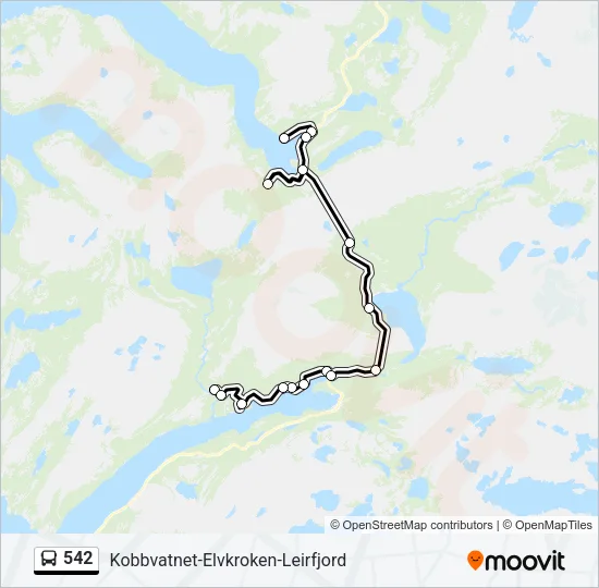 542 Bus Line Map