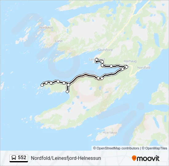 552 Bus Line Map