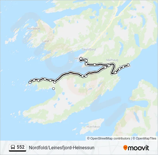 552 Bus Line Map
