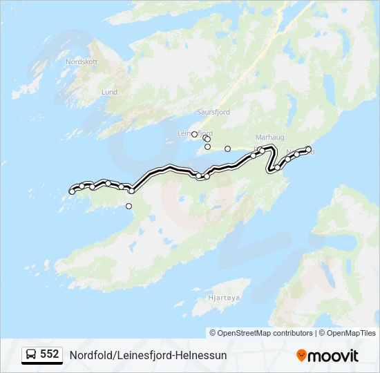 552 Bus Line Map