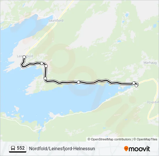 552 Bus Line Map