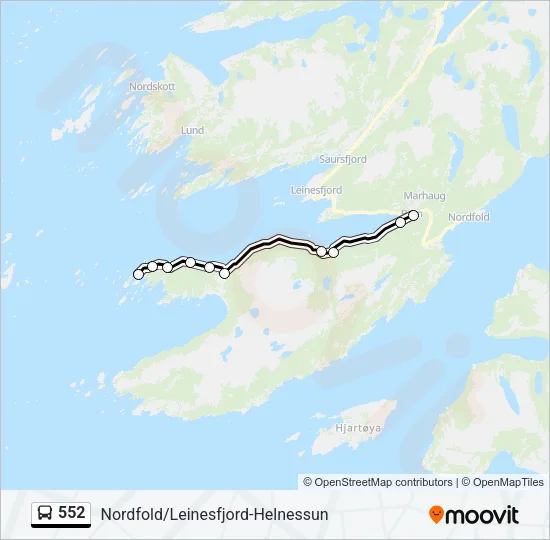 552 Bus Line Map