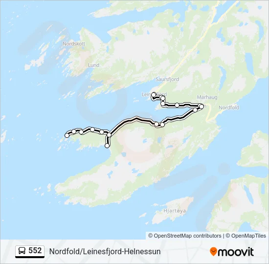 552 Bus Line Map