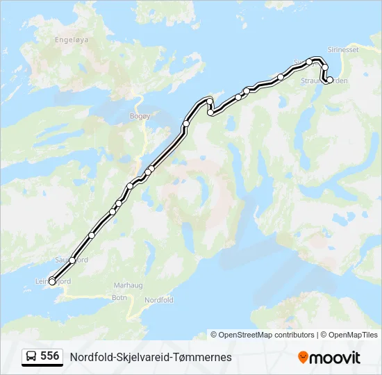 556 Bus Line Map