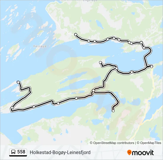 558 Bus Line Map