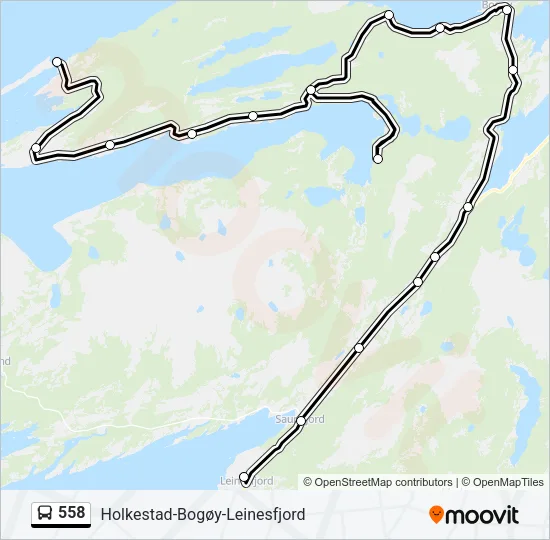 558 Bus Line Map